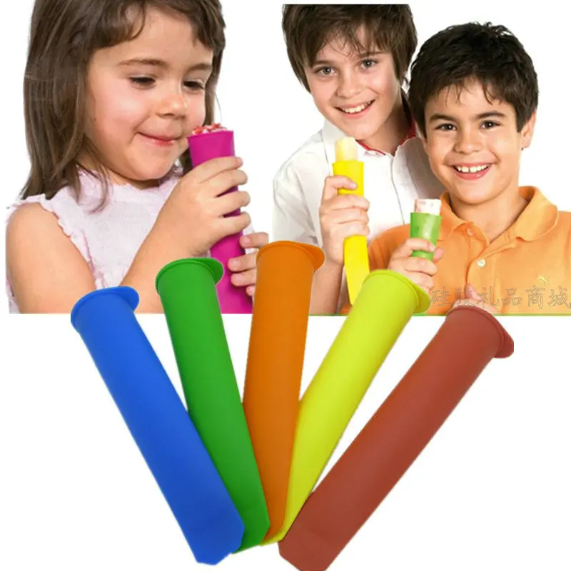 Colorful Silicone Push Up Ice Cream Jelly Lolly Pop Maker Popsicle