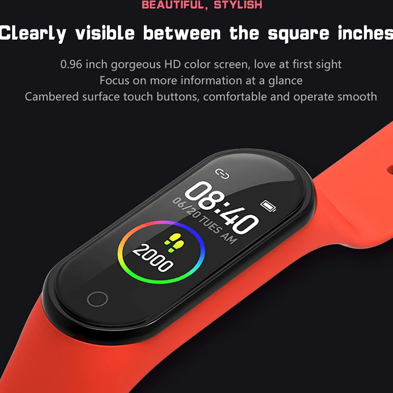 

Smart Watch Men HD Color Screen Waterproof IP67 Blood Pressure Smart Bracelet Bluetooth Sport Band Magnetic Charging for Gift