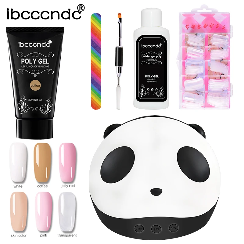 

Ibcccndc UV LED Lamp Nail Art Kits Gel Polish Kit Finger Nails Extension Dryer Nail Set Acrylic Builder Gelpolish Manicure Tools