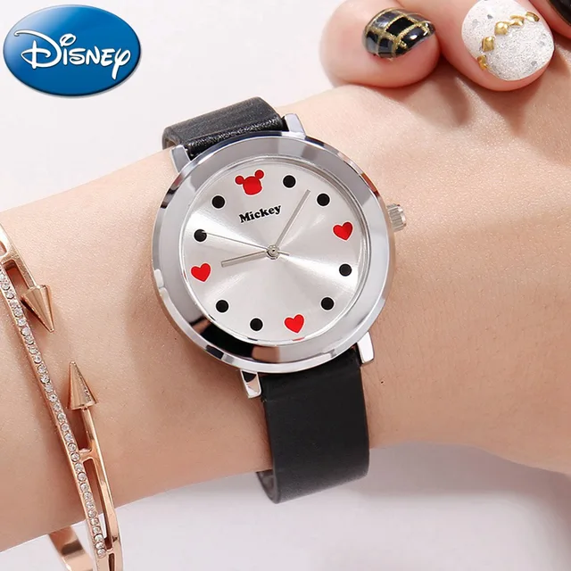 Cheap Genuine Disney Mickey Mouse Ladies PU Band Waterproof Watches Women Safe Buckle Analog Quartz Girls Watch With Heart Gift Box Cheap Genuine Disney Mickey Mouse Ladies PU Band Waterproof Watches Women Safe Buckle Analog Quartz Girls Watch With Heart Gift Box