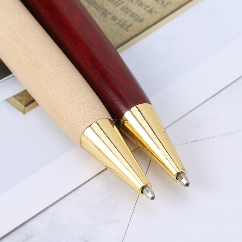 Ручная работа, деревянная шариковая ручка для школы, студента, стационарный офисный инструмент для письма