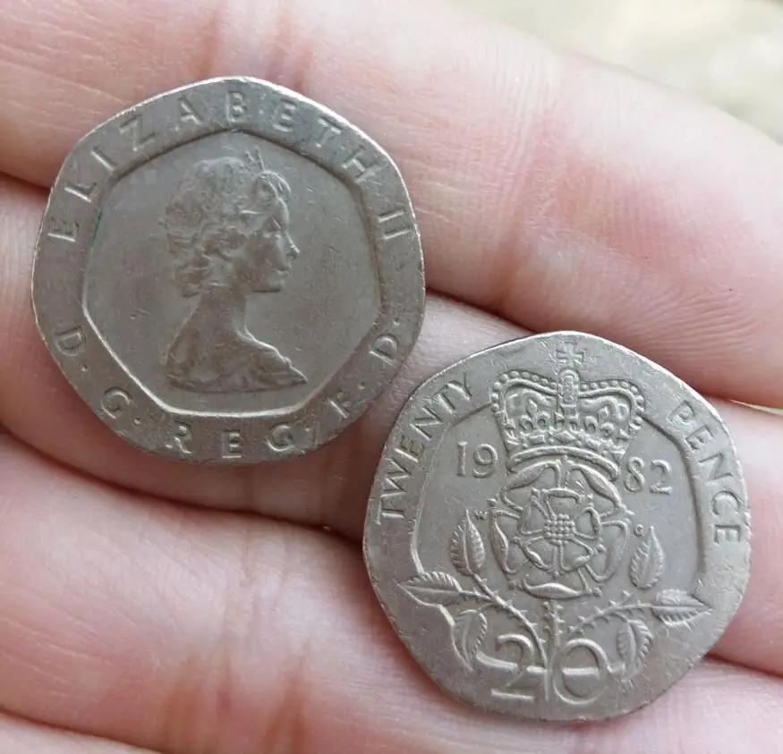 UK 20 pence Country Coins collection World 100 Real