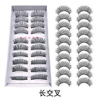 

10 Pairs/lot Artificial Pretty Long Crosscriss False Eyelashes Makeup Natural Fake Thick Eye Lashes trendy eyelash extension