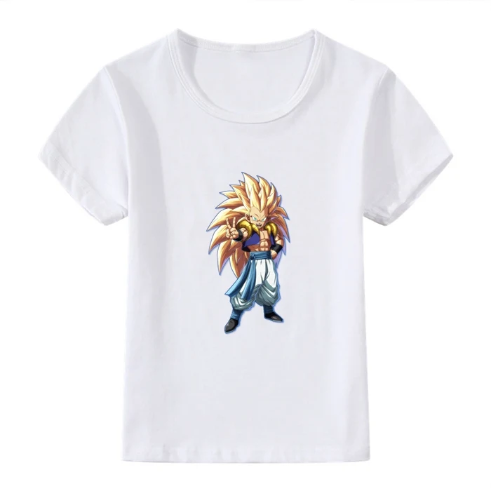

DRAGON BALL Z Vegeta Son Goku Artificial man Cartoon Modal Kidswear, Boy/girl Summer T-shirt Short Sleeve White Kid Clothes