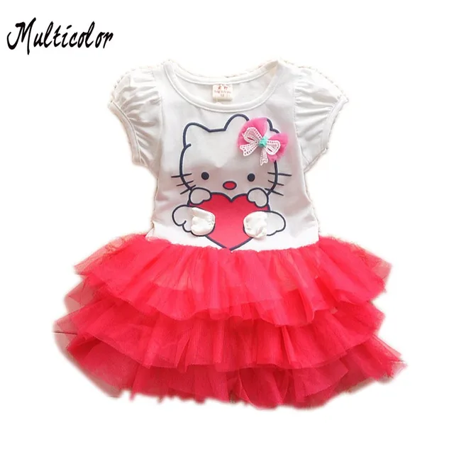 cool design hello kitty dress princess anna elsa dress girl baby elsa costume kids princess vestidos