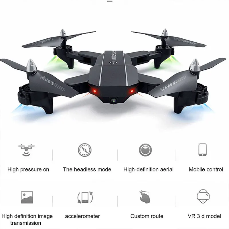 Clearance  Advanced Intelligent Folding Drone WIFI FPV 480P/720P HD Camera 6-Axis Headless Mode Hover Stable G