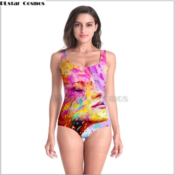 

Wild Yellowby sexy girl Alessandro Artist Sleeveless SwimSuit Sexy 3D Beach Style Suit Girl Swimsuit One Piece Swimwear women
