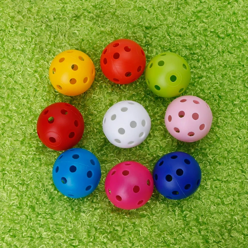Один шт полые красочные Мячи Для Гольфа Дети Играя игрушка для тренировок в помещении и на улице