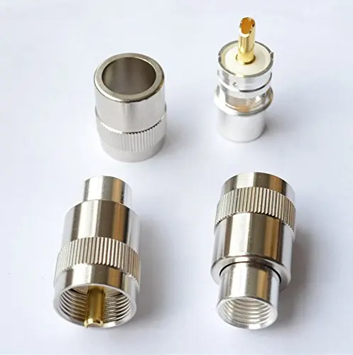 

2PCS UHF Male PL259 RF Connector Solder RG393 RG214 SYV50-7 LMR400 Cable