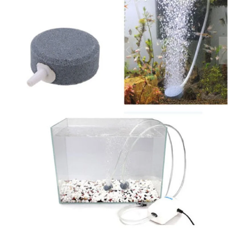 4*6 мм аквариум Воздушный трубопровод кислородный компрессор пластина диск насос шланг пузырь Камень аэратор для аквариума кольцо минеральная резиновая трубка - Цвет: Bubble Stone