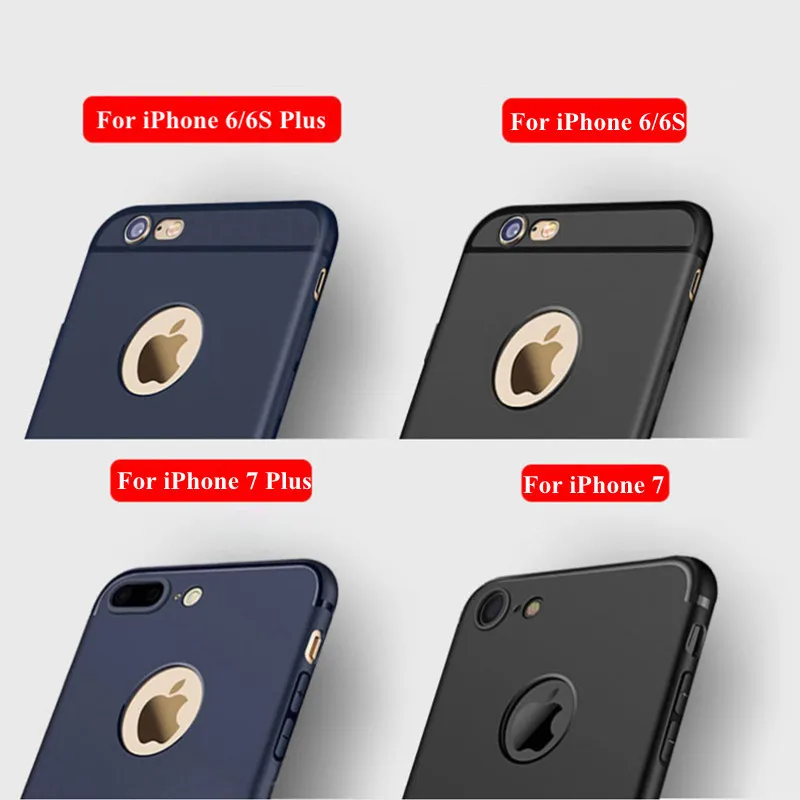 Ultra Slim Silicone Case for iphone 7 6 6s 8 X Cover Coque Candy Colors Black Shell Soft TPU Matte Phone Case for iphone7 8 plus