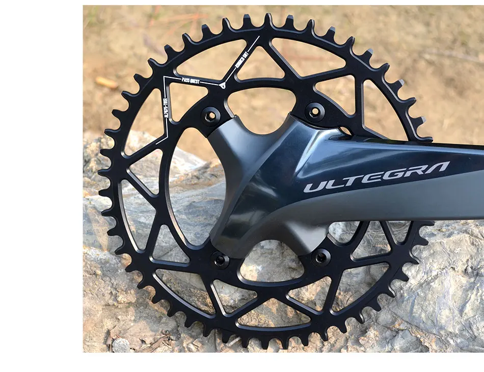 PASS QUEST R110 / 4 BCD 110BCD Round Road Bike Narrow Wide Chainring 40T-52T bike Chainwheel ultegra R7000 R8000 DA9100