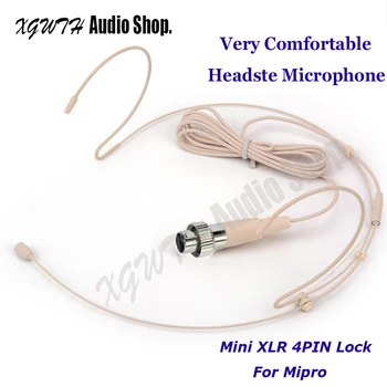 

Headset Headworn Condenser Microphone Cardioid Mic Mics Connector Mini XLR 4PIN Lock For Mipro Wireless Body-Pack Transmitter