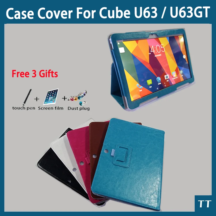 

For u63 case Newest High Quality PU Protective Case For CUBE U63GT U63 9.6"Tablet + free 3 gifts