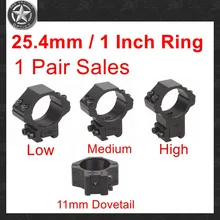 Векторная оптика 1 дюйм 25,4 мм прицел кольцо ласточкин хвост 11 мм крепление база подходит для винтовок Airgun арбалет ласточкин хвост рельсы