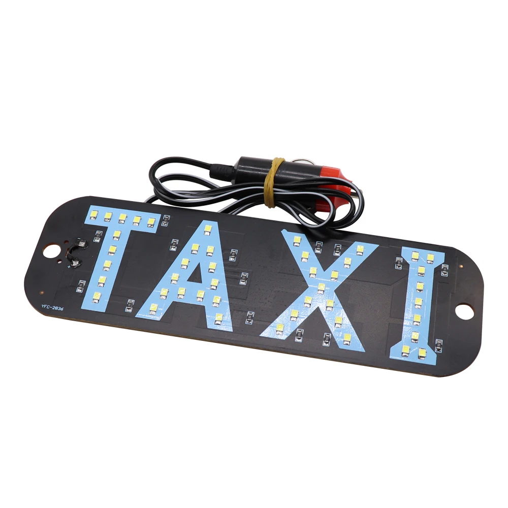 Rot LED Taxi Windschutzscheibe Lampe Zeichen Licht Zigarettenanzünder Saugnapf 