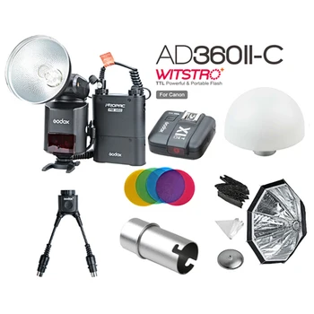 

Newest Godox AD-360 MARK II AD360II-C TTL Powerful Speedlite Flash + PB960 Power Pack+X1C TTL Transmitter+AD-S15 Blub Cover Kit