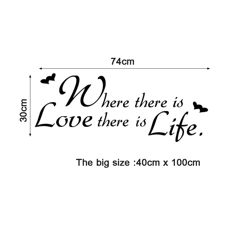 Sticker Citation Love Life Vinyl Wall Decal Removable Wall Art Mural Wallpaper Office Wall Decor Living Room Home Decor Poster Wall Stickers Aliexpress