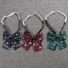 Милая женская однотонная британская японская школьная форма для девочек, школьная форма для японской средней школы, медвежонок, ошейник с бантиком для студентов, галстук, косплей, Лолита, 10 цветов