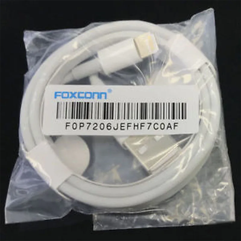 100 Pack For Foxconn USB Lightning Cable for iPhone X 10 8 7 6 iOS 11.3 Charger Charging for Apple