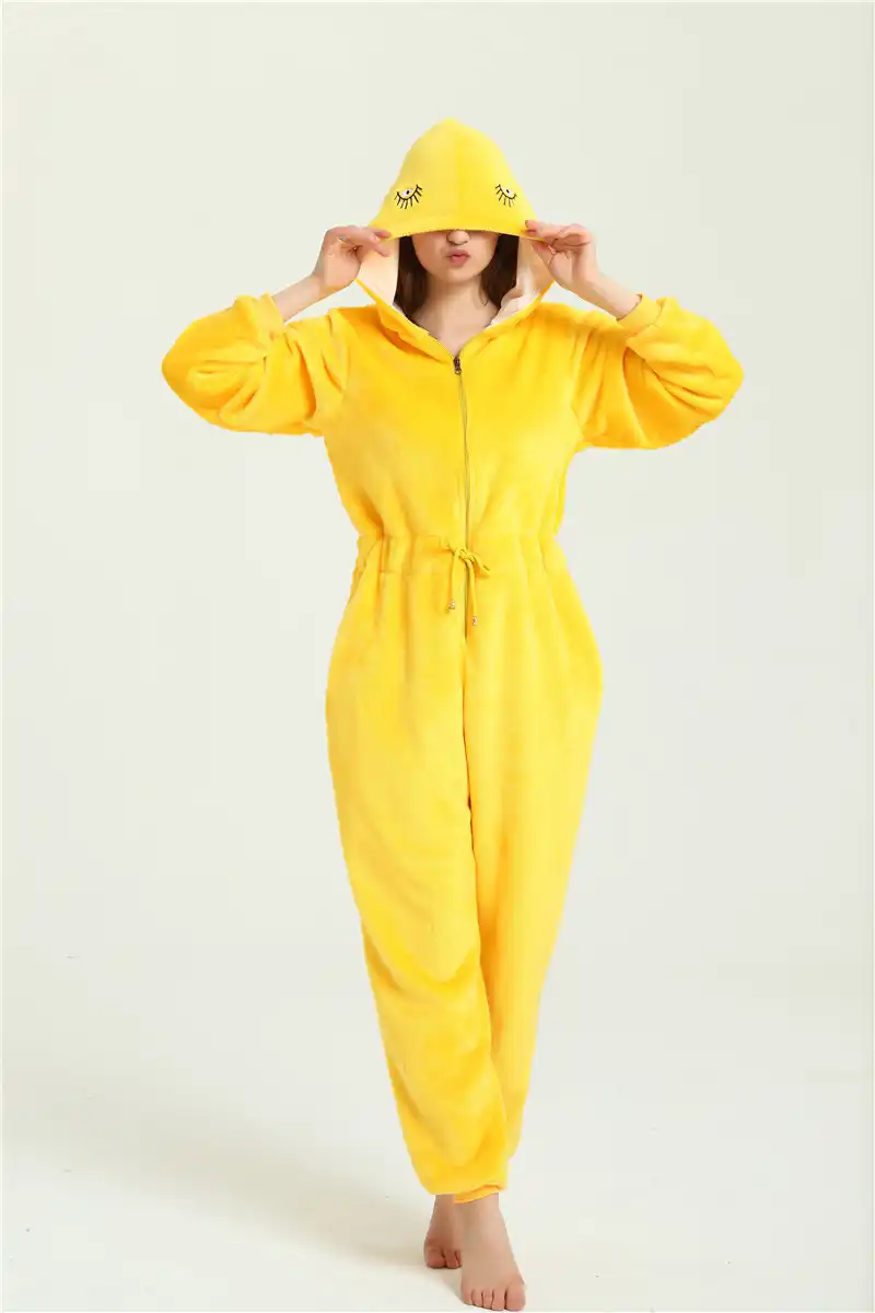 yellow footie pajamas