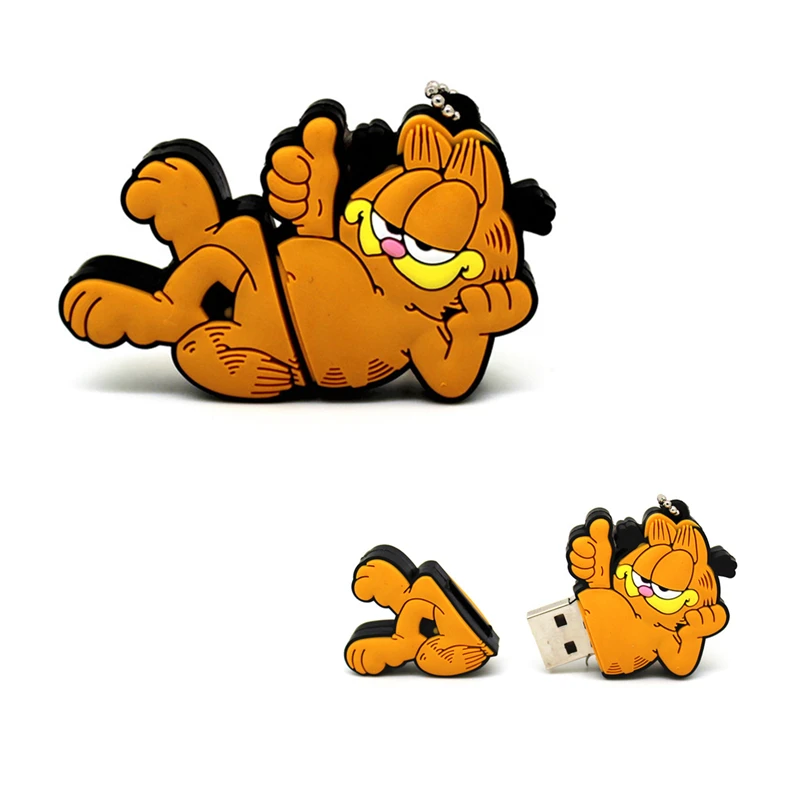 Лидер продаж милая Флешка catoon Garfield cat 4 ГБ 8 16 32 USB флеш накопитель флешка 2 0|USB