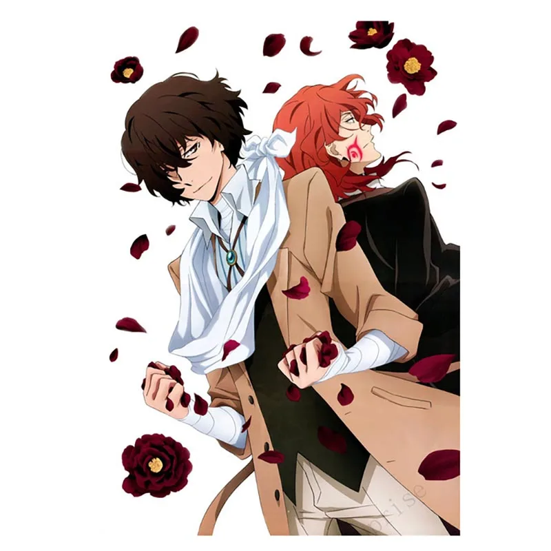 

Home Decoration Diamond Full Square Drill DIY Pictures Bungo Stray Dogs Painting Embroidery Wall Sticker Handmade Cross Stitch