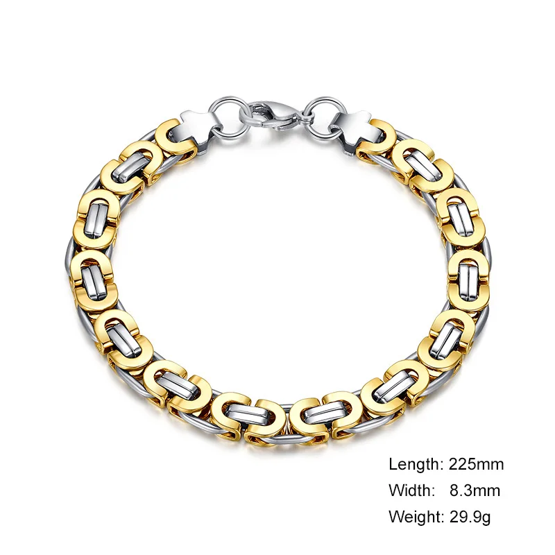 Мужской браслет цепочка из нержавеющей стали в стиле панк|chain bracelet|male jewelrystainless steel