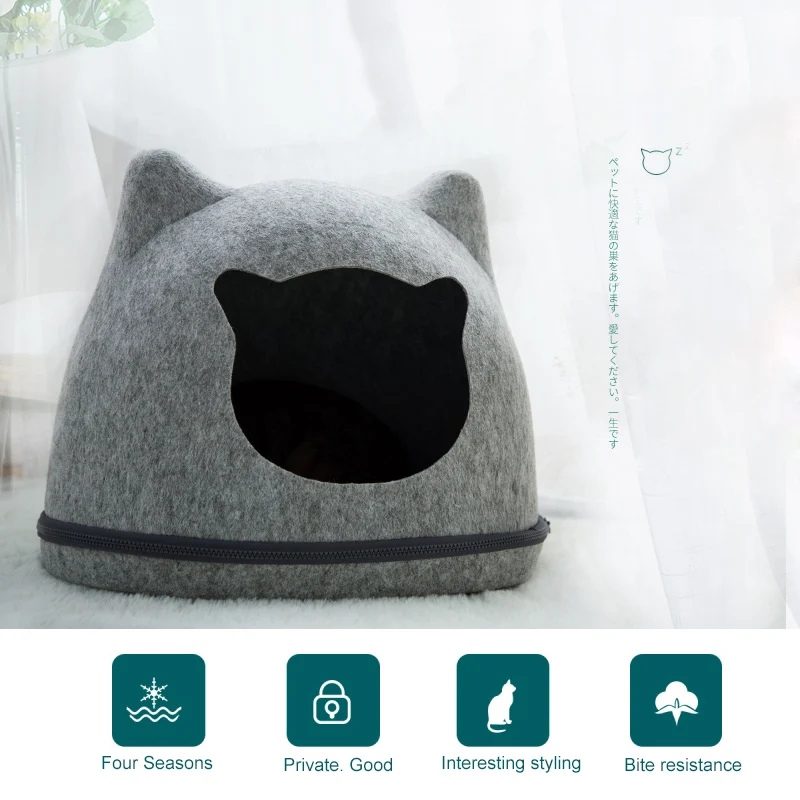  HEYPET Cat Bed Pet House Cats Mat Kitten Hole House Bench for Dog Puppy Home Nest Pet Cat Ear Kenne