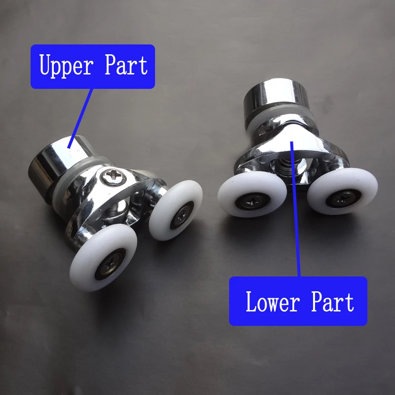 Zinc alloy double shower door roller wheel runner bearing diameter 23mm/25mm 8pcs/lotin Door