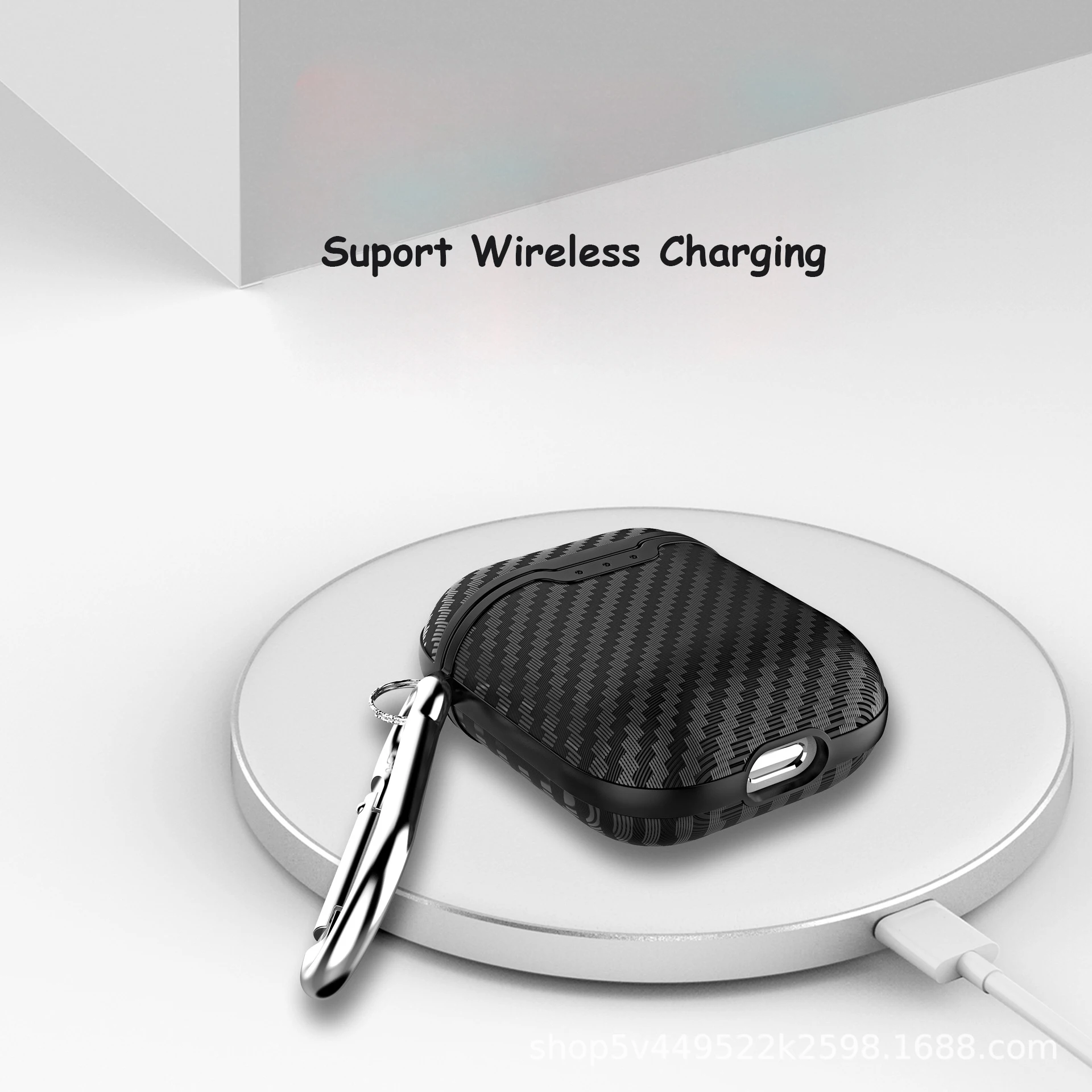 Чехол из углеродного волокна для Apple AirPods мягкий чехол беспроводных Bluetooth