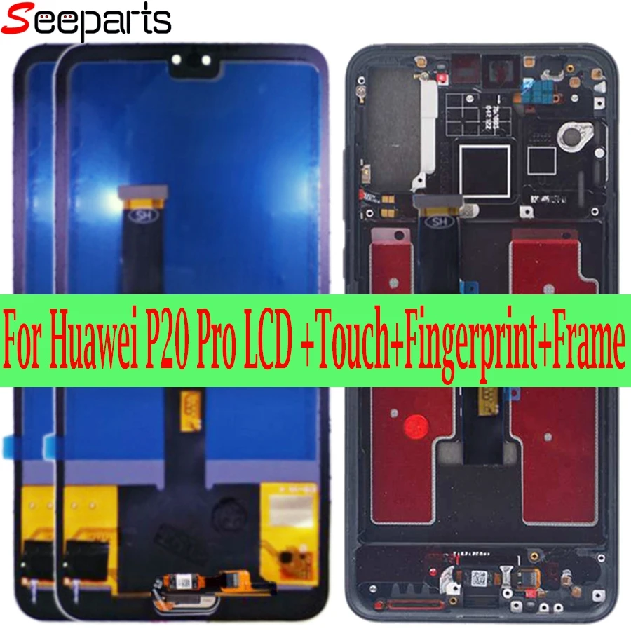 TFT huawei P20 Pro lcd дисплей кодирующий преобразователь сенсорного экрана в сборе P20 Pro экран с рамкой 6," huawei p20 pro замена экрана