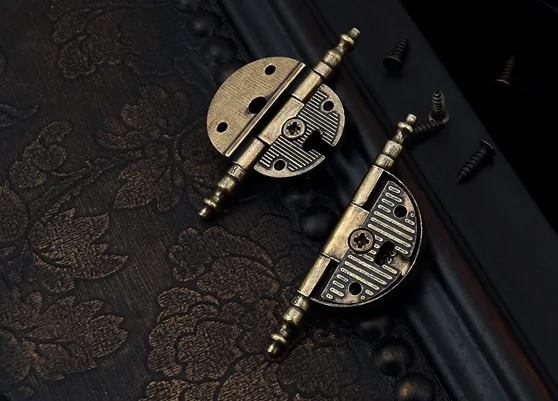 

4PCS/LOT Premintehdw American Ball Tip Hinge Cabinetry Cupboard Bronze Antique