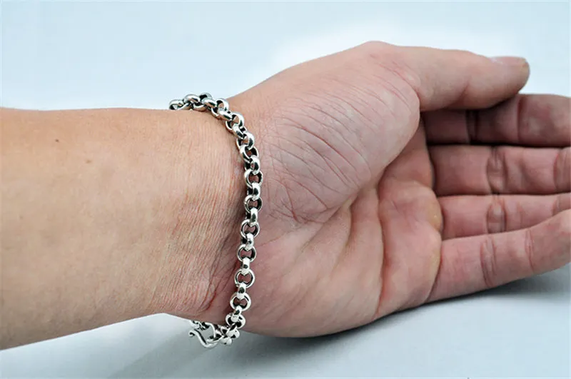 

925 Sterling silver men Bracelet Bracelets Bangle Bracelet Luxury Men Bracelet 5mm Men's Exquisite Jewelry Birthday Gift charms