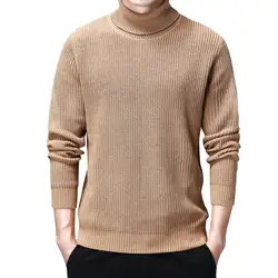 Зимние мужские свитера мужской soild свитер с отворотным воротником Повседневный негабаритный hommer свитер
