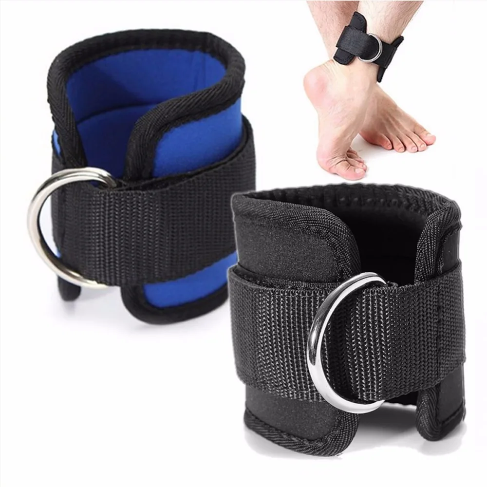 1Pc Adjustable Ankle Guard Strap D ring Thigh Leg Pulley Gmy Weight