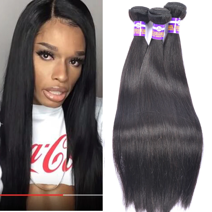 Annabelle Hair Company Peruvian Straight Virgin Hair 3Bundles 8A Grade Virgin Unprocessed Human Hair Rosa Peruvian Straight Hair
