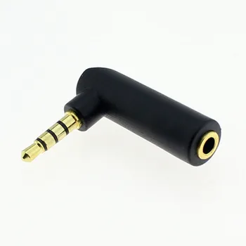 

Gold-plated revolution of 3.5 mm 4 section 4 female connector Headphones plug right Angle 90 degrees bend L transformation