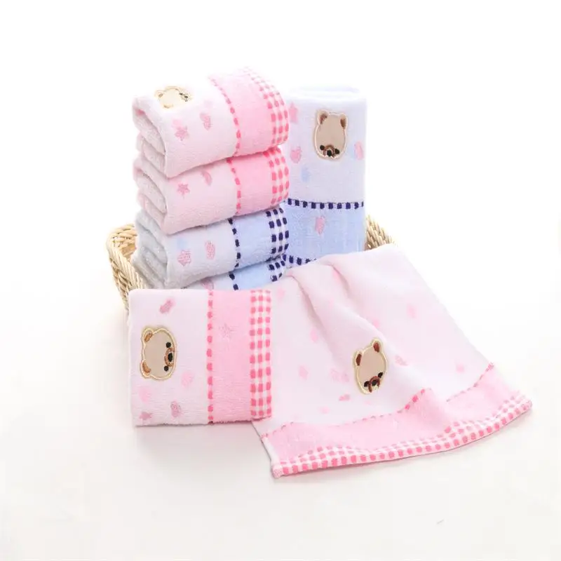 

Cotton cartoon romantic bear jacquard children's face towel soft absorbent cute small towel wholesale