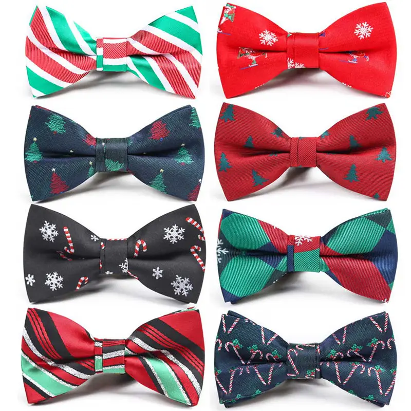 

New Christmas Bow Tie Men's Green Christmas Tree Bowtie Black Bow Ties For Men Wedding Accessories Christmas Gifts Free Shipping