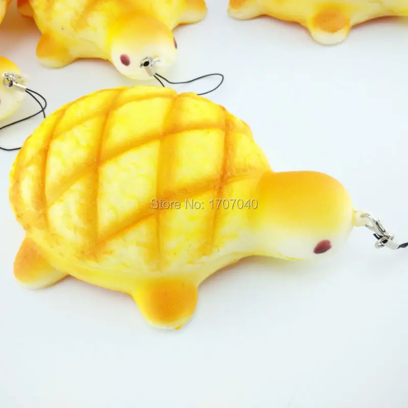 

Jumbo 13CM Kawaii Soft Yellow Turtle Bun Squishy Turtles Collectibles Bread Food Toys 1PCS