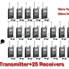 ГОРЯЧАЯ Takstar WTG-500/WTG 500 UHF PLL беспроводная акустическая система передачи 1 передатчик+ 25 приемников+ 1 головной микрофон+ 25 наушников