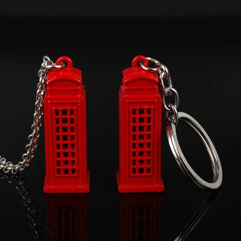 

Wholesale Doctor Who Red Enamel TARDIS Police Box Alloy Keychain Dr Mysterious Ancient Key Chain Ring For Fans Llaveros Keyrings