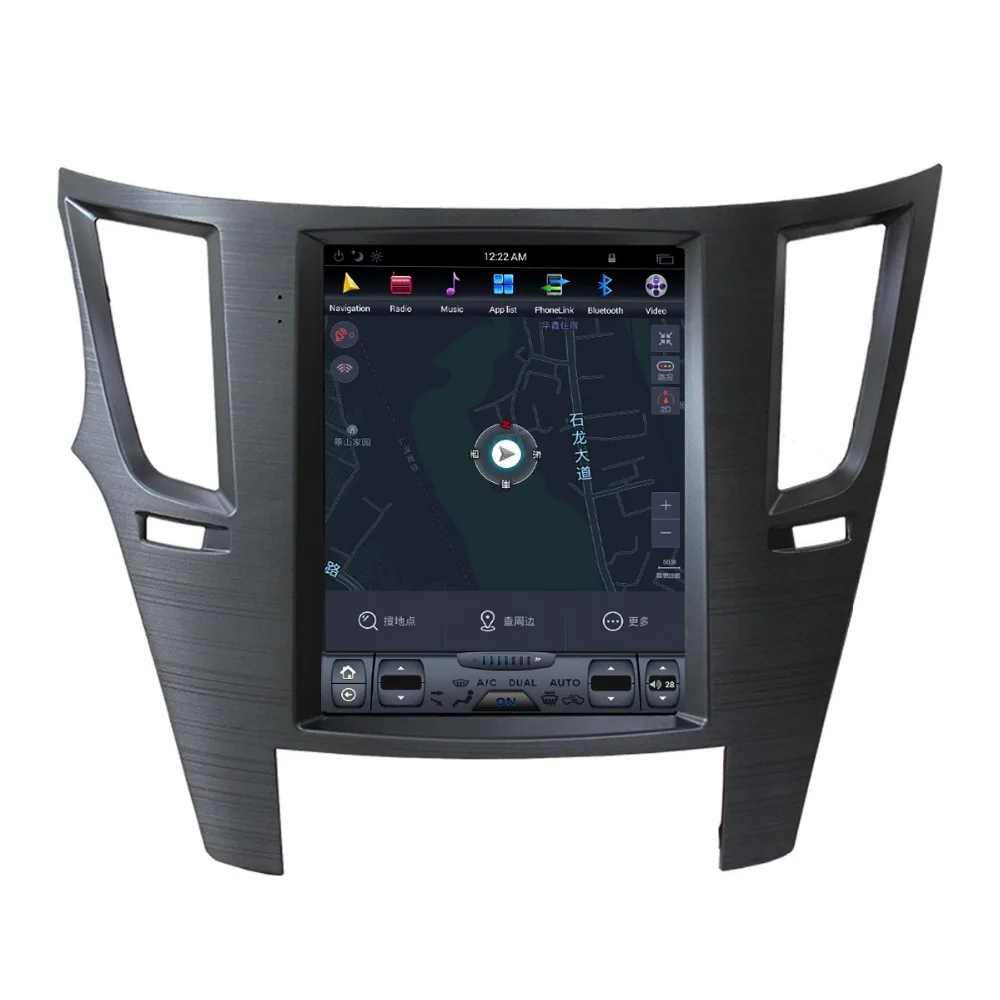 Top ZWNVA Tesla Style ISP Screen Android 7.1 No DVD Player GPS Navigation Radio Screen For Subaru Legacy Outback 2009 2010 2012 2014 5