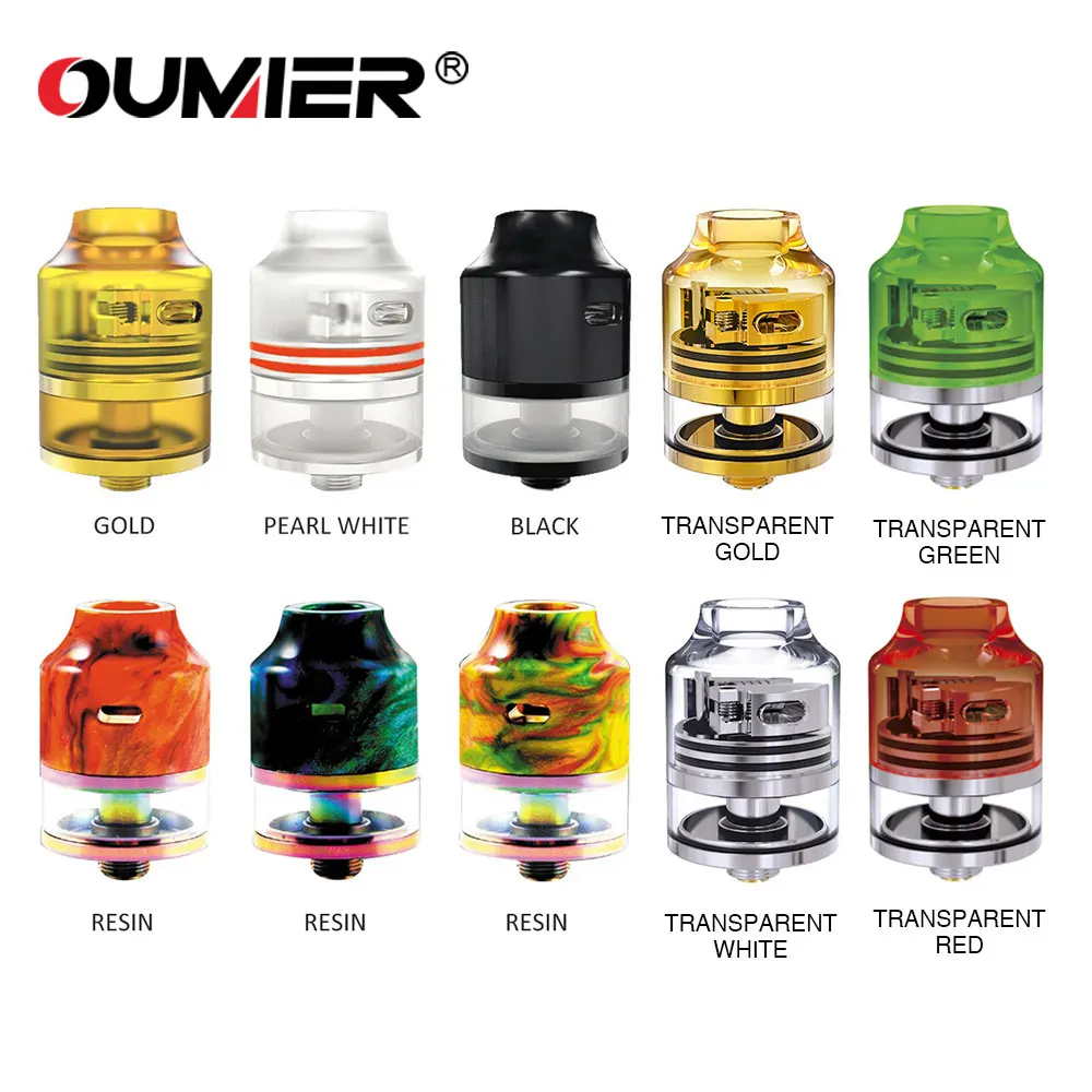 

Authentic OUMIER WASP NANO RDTA Tank 2ml 22mm Diameter Atomizer Easy Building Deck & Adjustable Airflow System for E-cigarette
