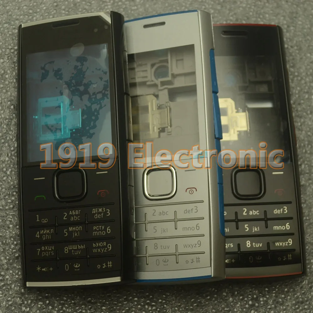 

New Full Phone Housing Cover Case+English Or Russian Keypad For Nokia x2-00 x2 x200