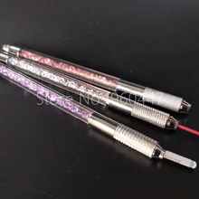 10 шт. профессиональная Хрустальная ручная Татуировка Перманентный макияж бровей ручка 3D Ручка для микроблейдинга