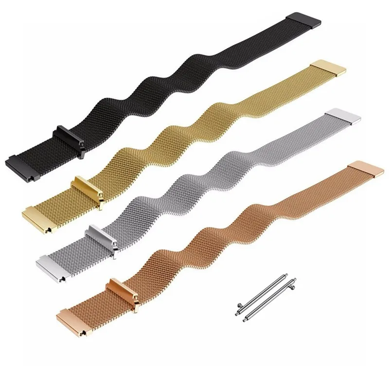 Universal Quick release 22MM Milanese Magnetic Loop Stainless Steel Band Strap Bracelet For Pebble Time H40 (7)