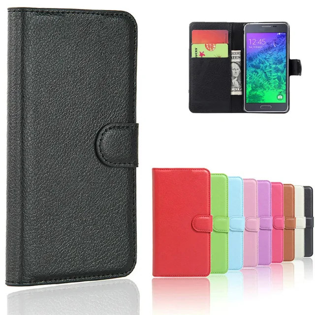 Best Offers Leather Wallet Case For Samsung Galaxy Alpha Case SM-G850F Flip Cover Coque For Samsung Galaxy Alpha G850 G850F Phone Cases