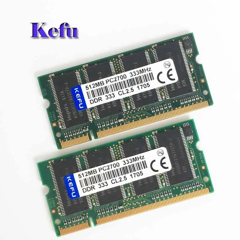 Achat 2 Pcs 2x512 MB PC2700 DDR333 333 MHZ DDR1 200pin Sodimm 333 Mhz Ordinateur Portable Mémoire RAM Ordinateur Livraison gratuite CL2.5